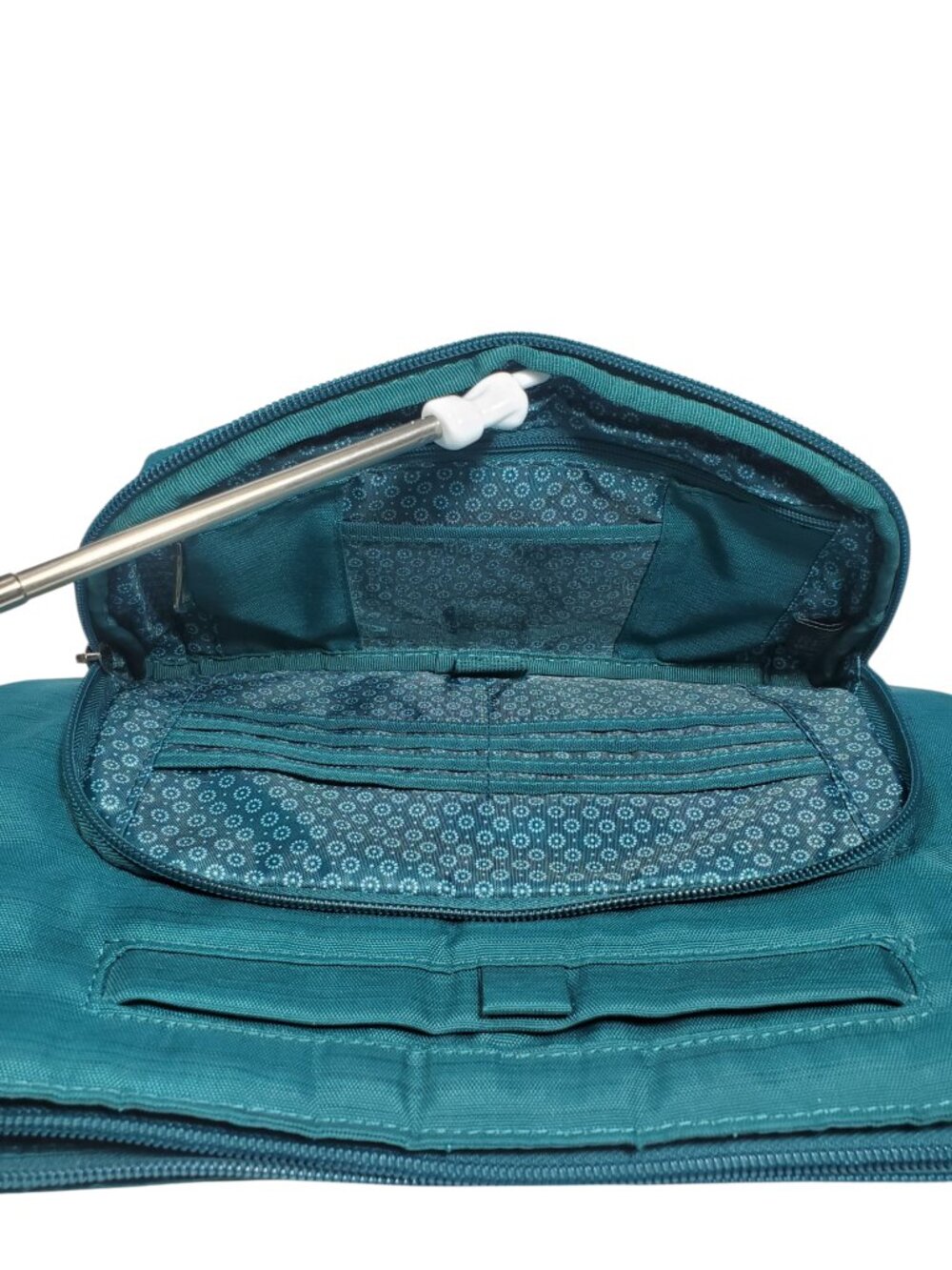 Lug Samba Convertible Crossbody Bag Handbag Purse Brush Teal Green Quilted RFID - Picture 3 of 8